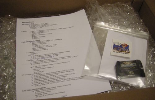 First thing opened: inventory note and goodies