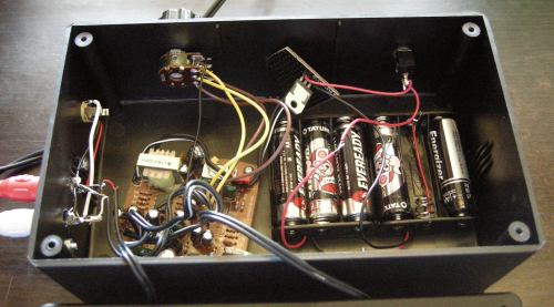 Amp internals + battery.