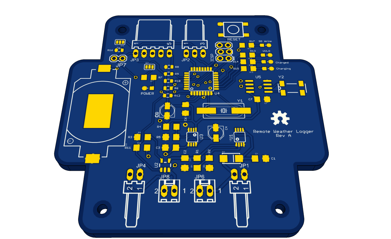 PCB from remote weather logger. 