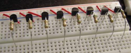 2n5401 with base transistors